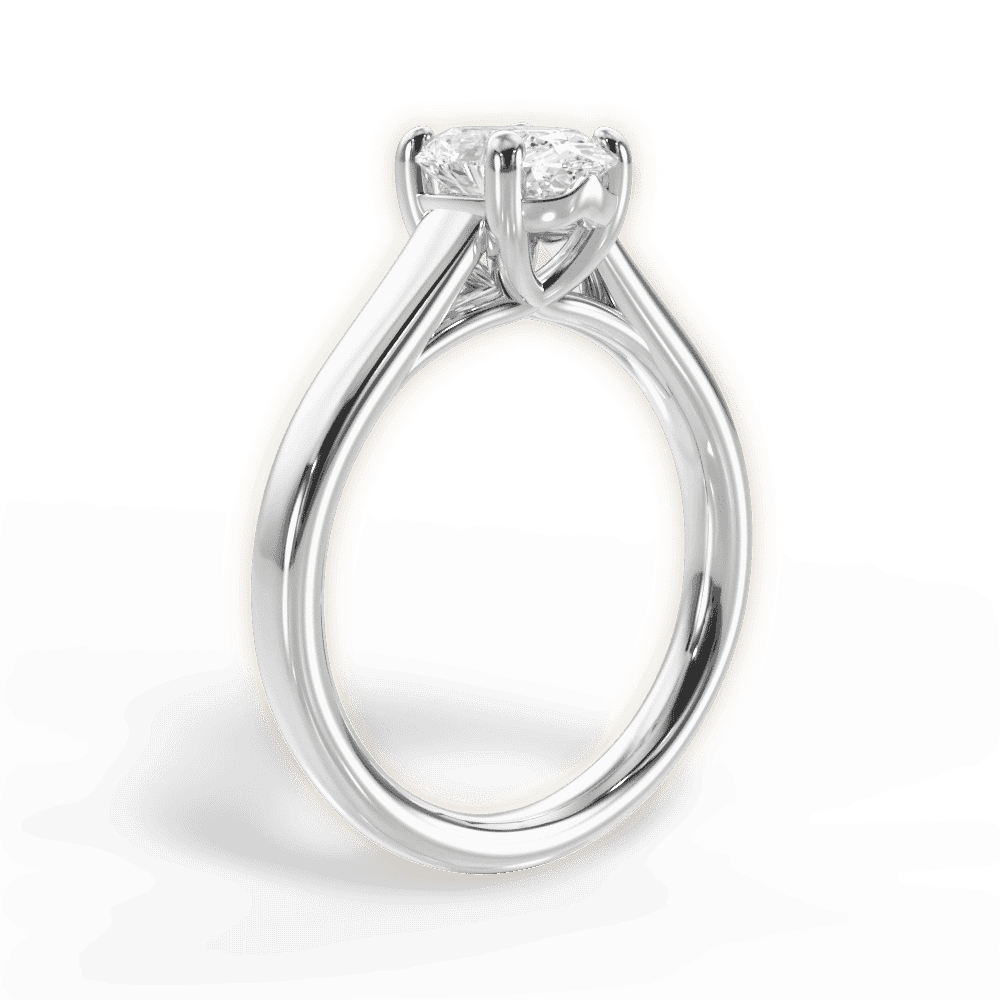 14kt White Gold/18kt White Gold/Platinum/oval/front