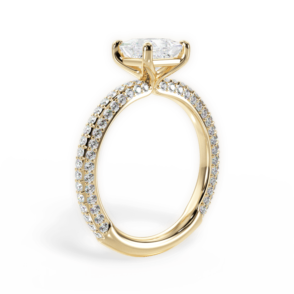 14kt Yellow Gold/18kt Yellow Gold/princess/front
