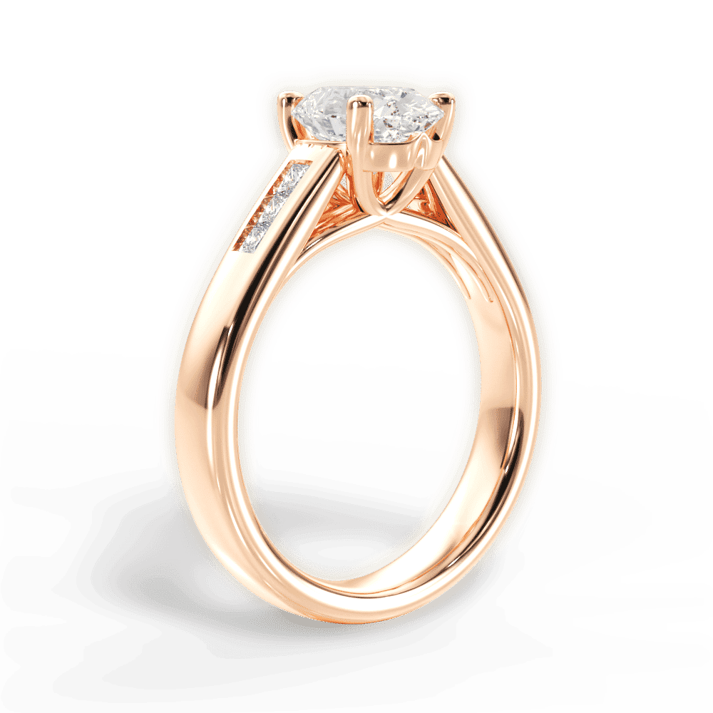 14kt Rose Gold/18kt Rose Gold/oval/front