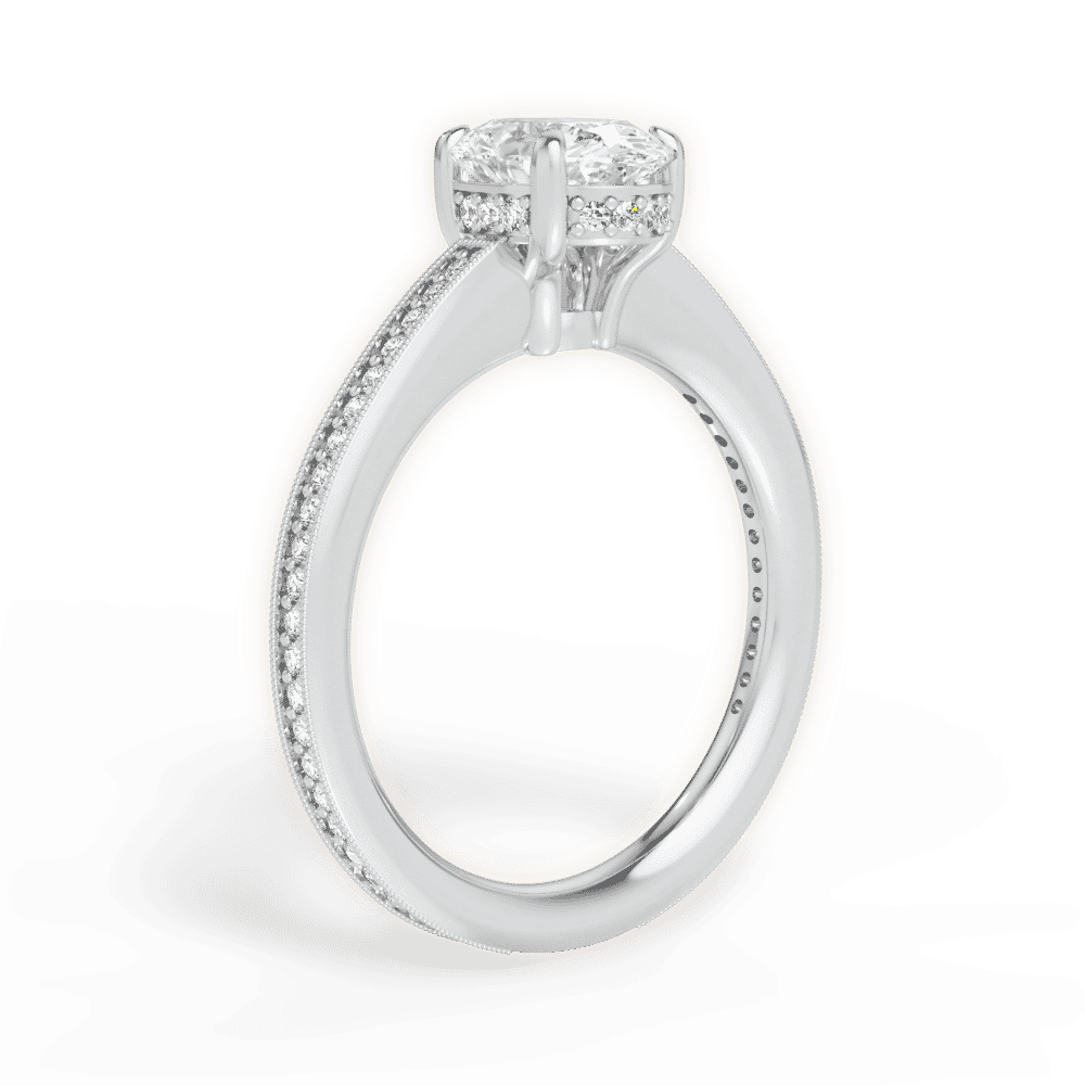 14kt White Gold/18kt White Gold/Platinum/oval/front