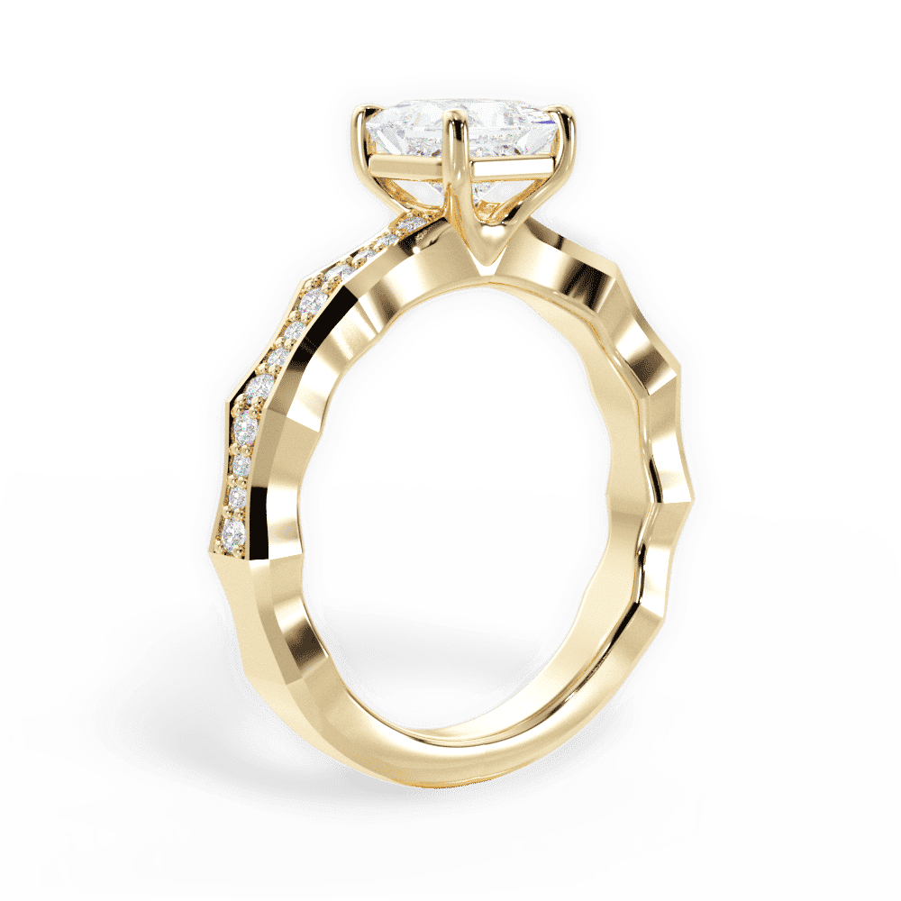 14kt Yellow Gold/18kt Yellow Gold/princess/front