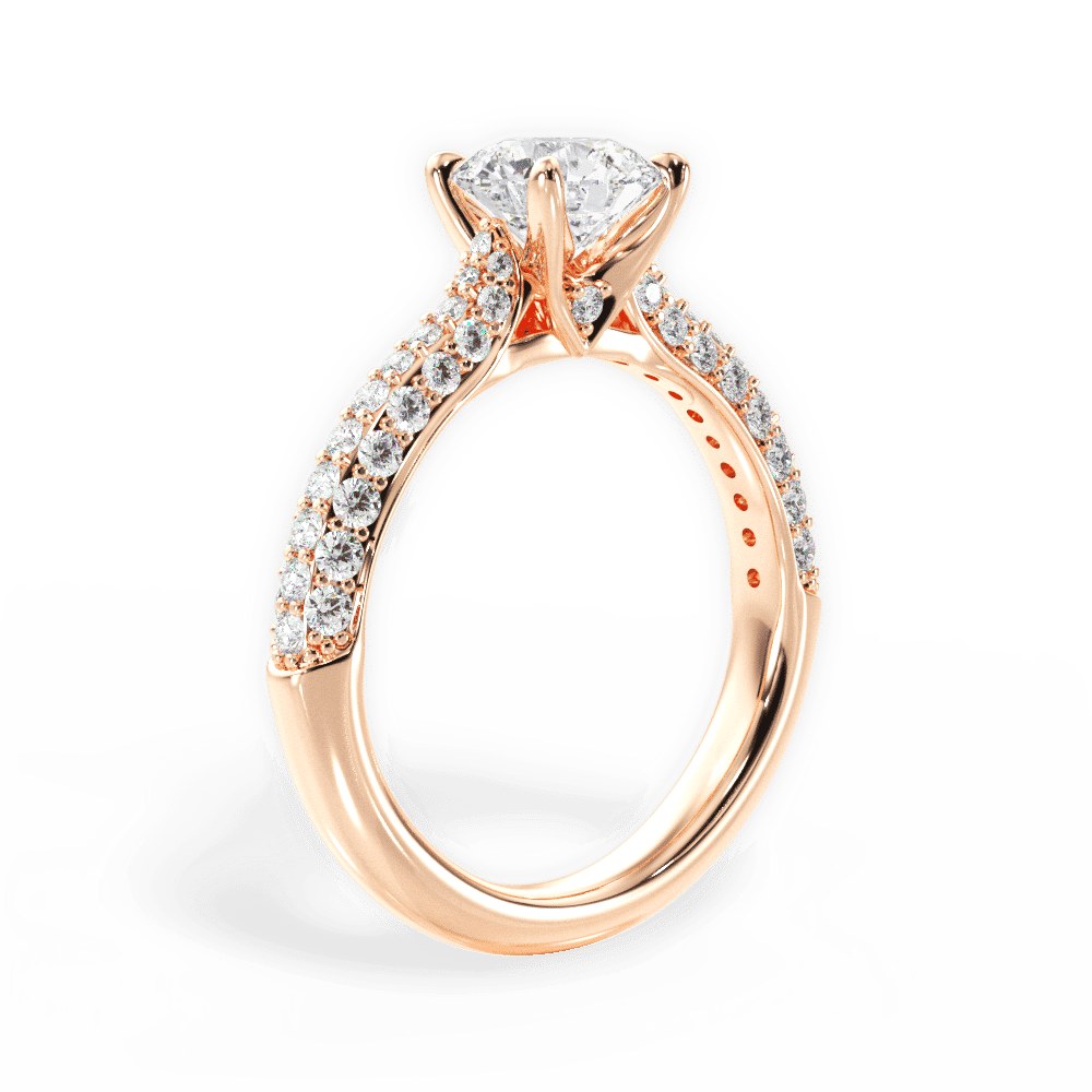 14kt Rose Gold/18kt Rose Gold/round/front