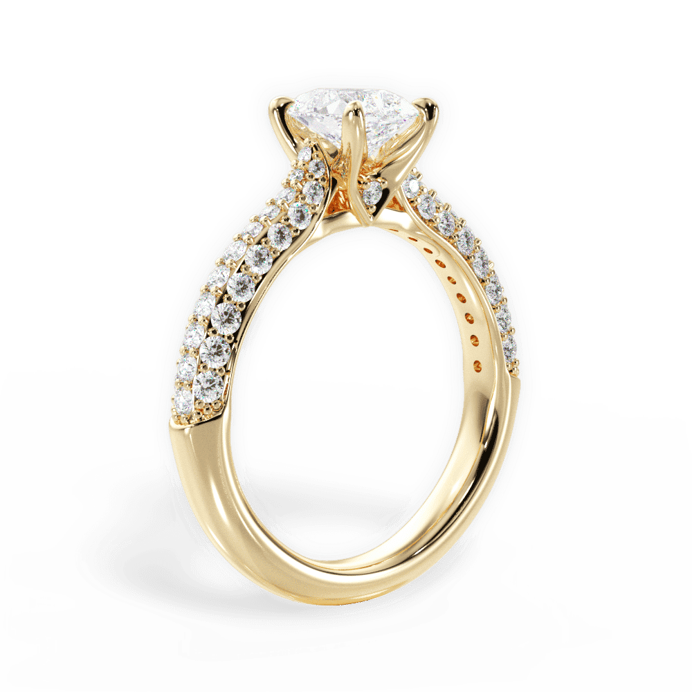 14kt Yellow Gold/18kt Yellow Gold/pear/front