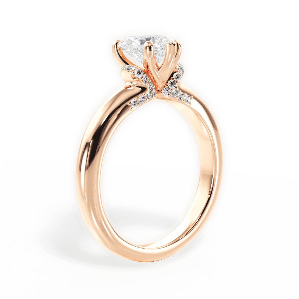 14kt Rose Gold/18kt Rose Gold/heart/front