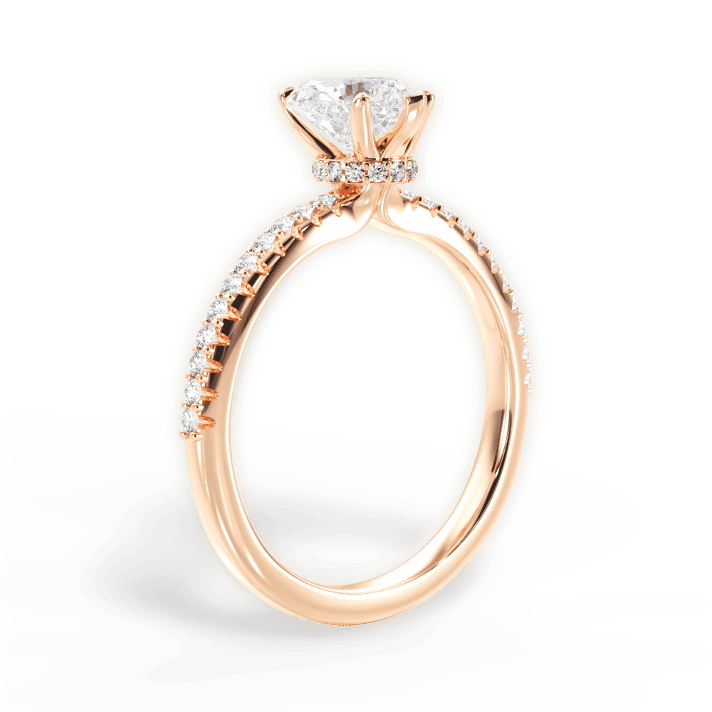 14kt Rose Gold/18kt Rose Gold/heart/front