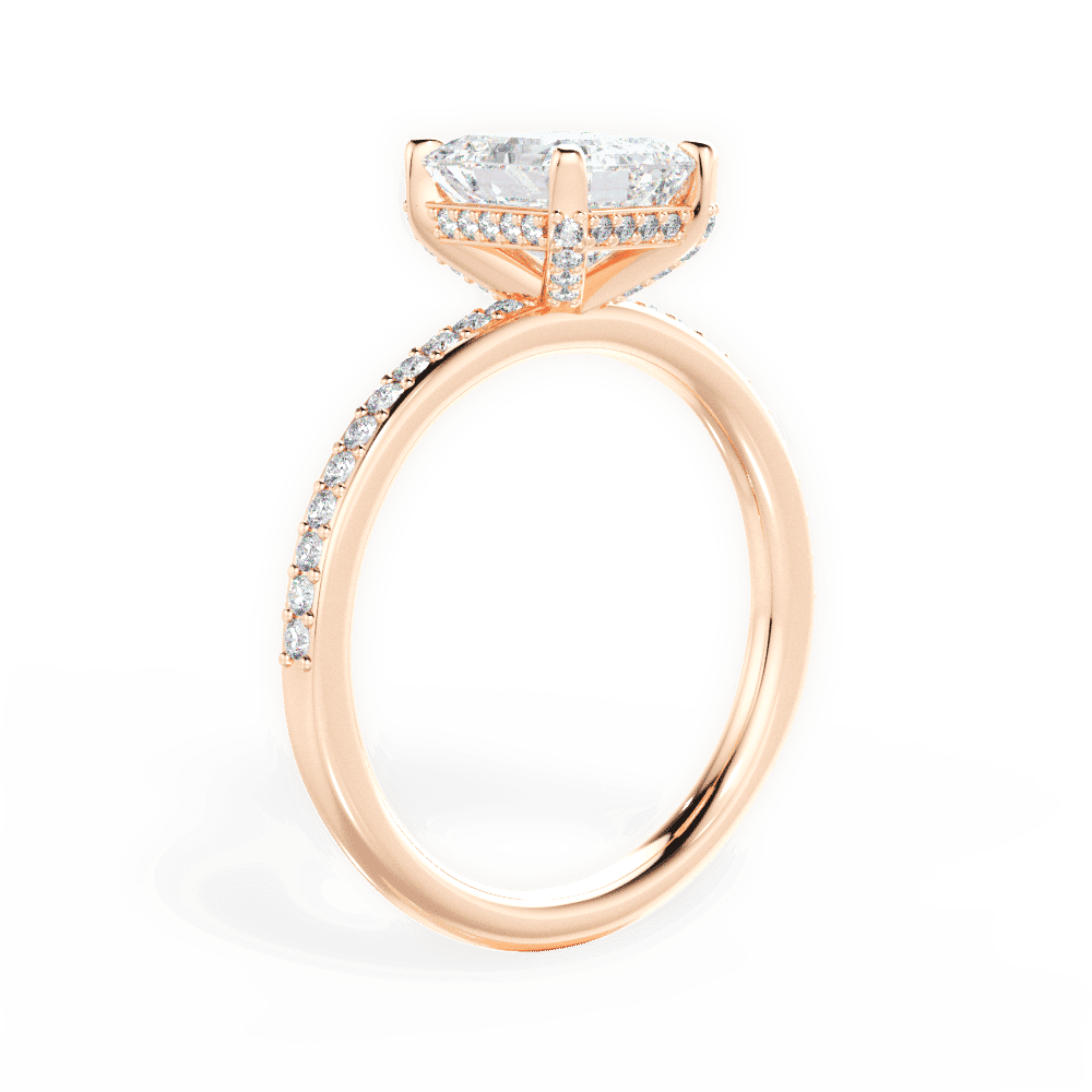 14kt Rose Gold/18kt Rose Gold/emerald/front