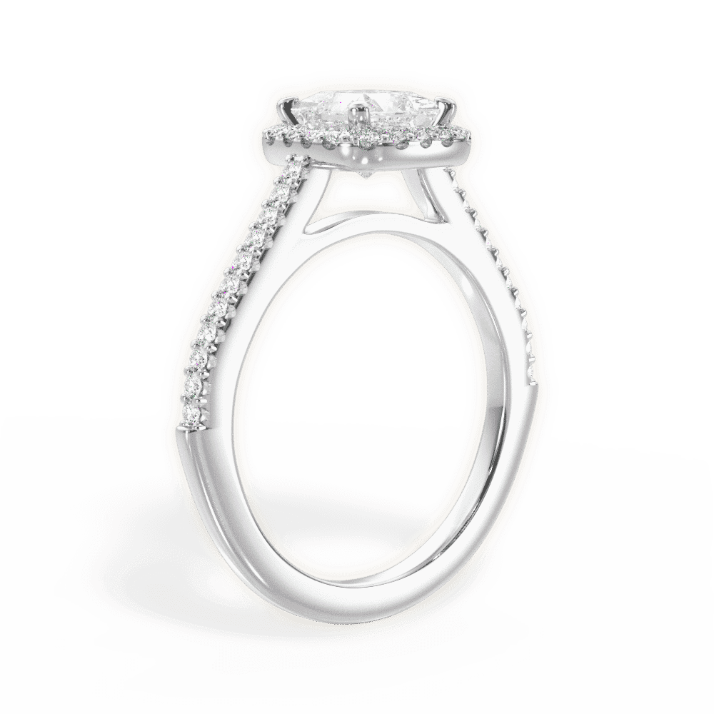 14kt White Gold/18kt White Gold/Platinum/princess/front