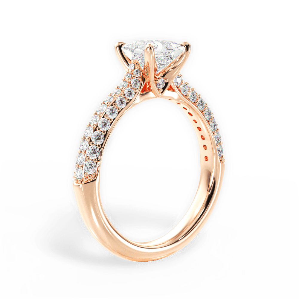 14kt Rose Gold/18kt Rose Gold/princess/front
