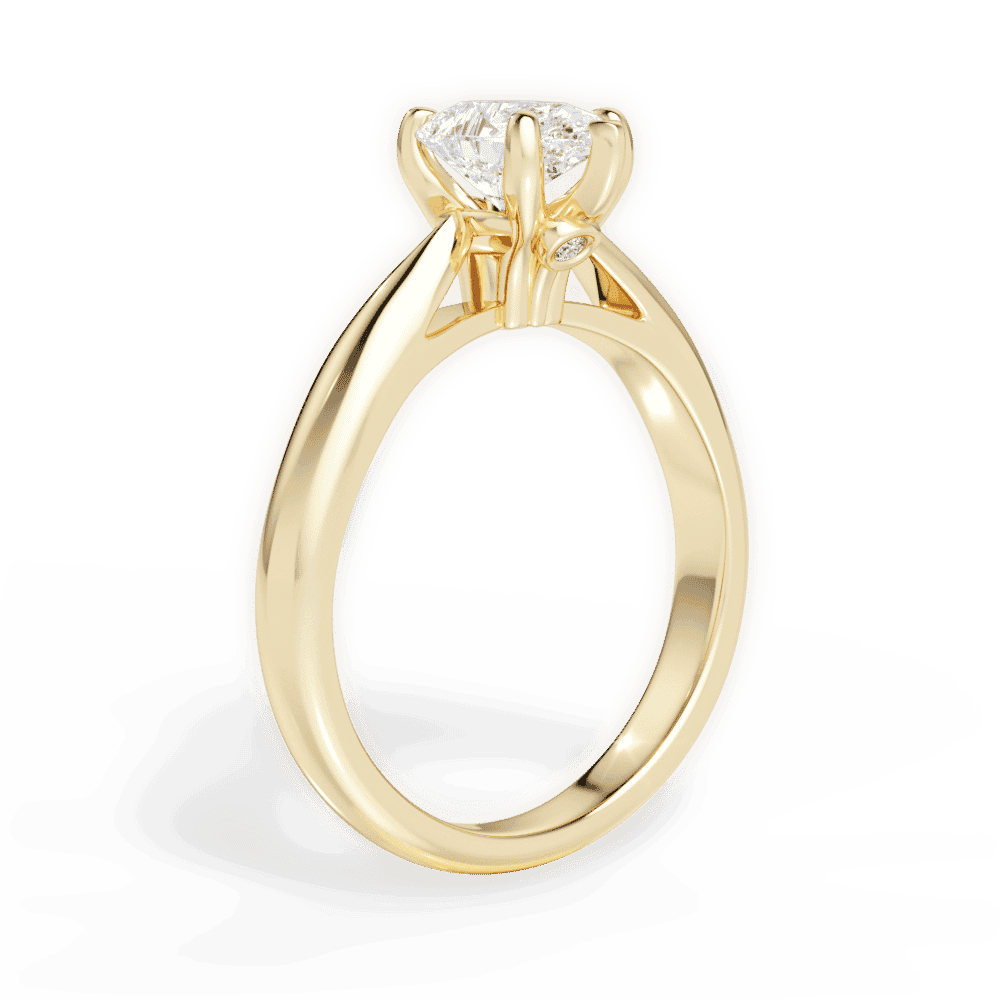 14kt Yellow Gold/18kt Yellow Gold/pear/front