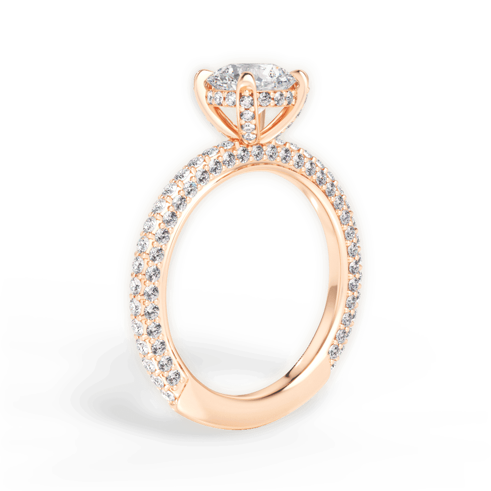 14kt Rose Gold/18kt Rose Gold/round/front