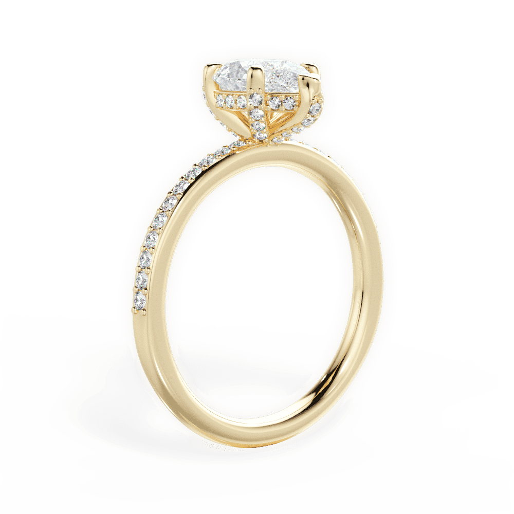 14kt Yellow Gold/18kt Yellow Gold/pear/front