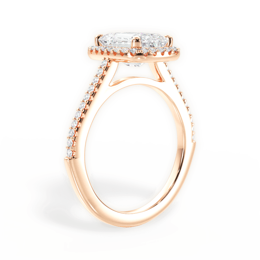 14kt Rose Gold/18kt Rose Gold/emerald/front