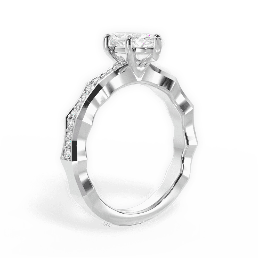 14kt White Gold/18kt White Gold/Platinum/marquise/front