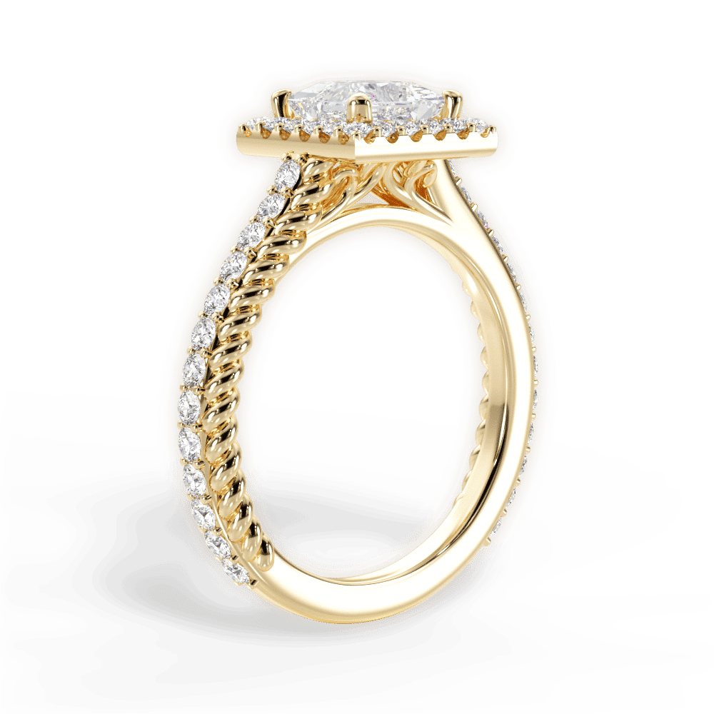 14kt Yellow Gold/18kt Yellow Gold/princess/front