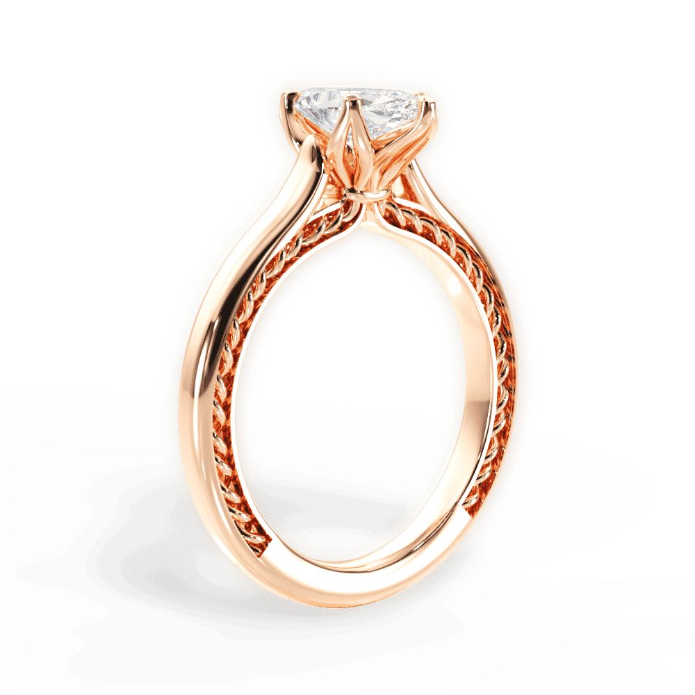 14kt Rose Gold/18kt Rose Gold/marquise/front