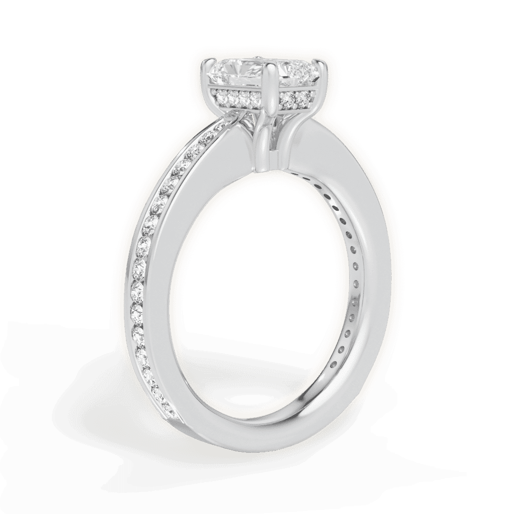 14kt White Gold/18kt White Gold/Platinum/radiant/front