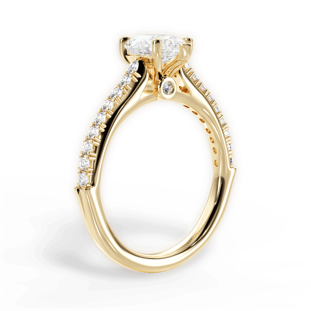 14kt Yellow Gold/18kt Yellow Gold/pear/front