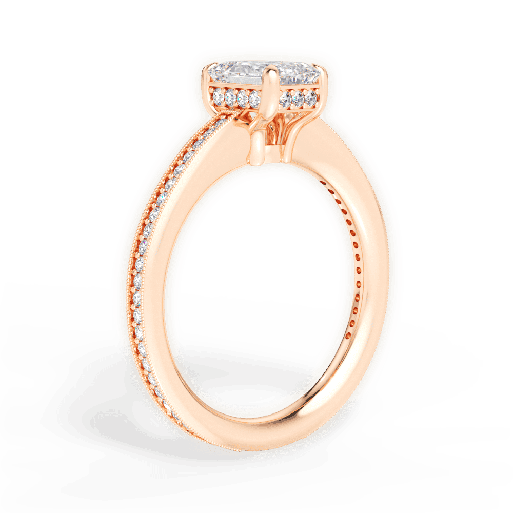 14kt Rose Gold/18kt Rose Gold/emerald/front