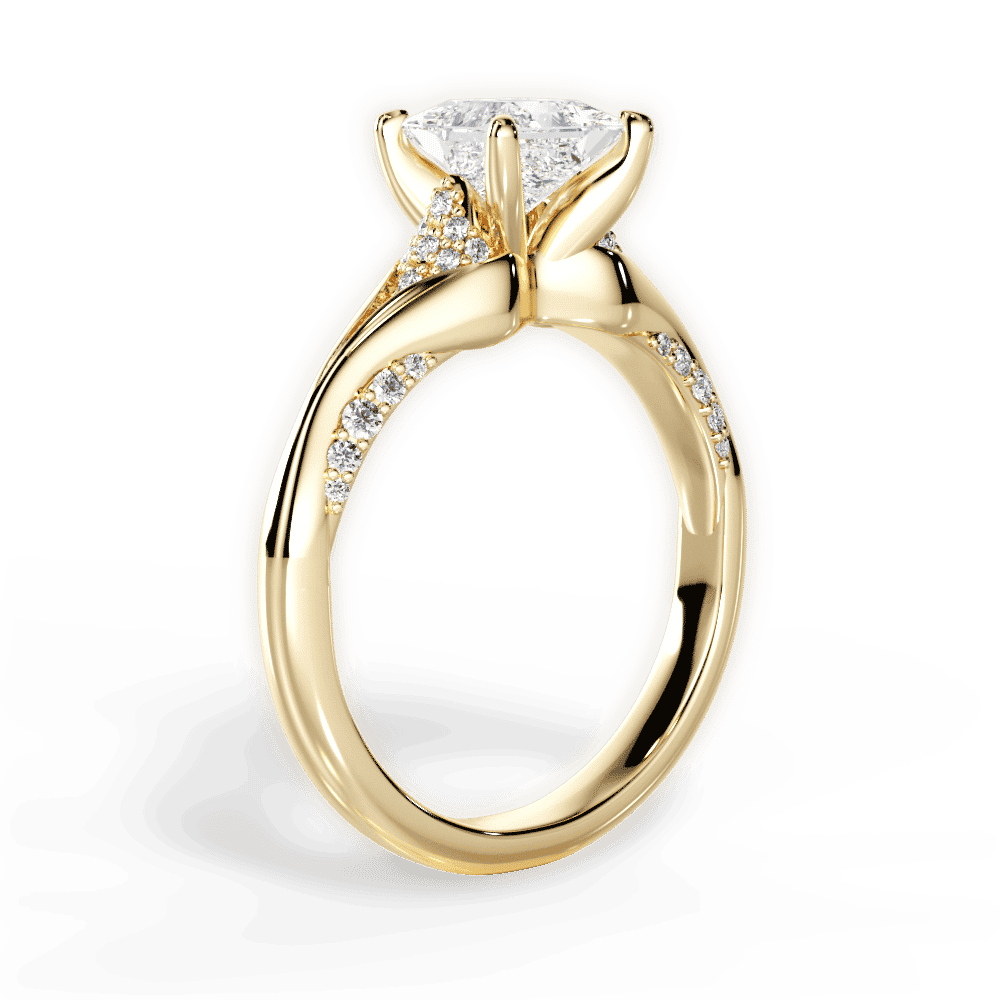 14kt Yellow Gold/18kt Yellow Gold/princess/front