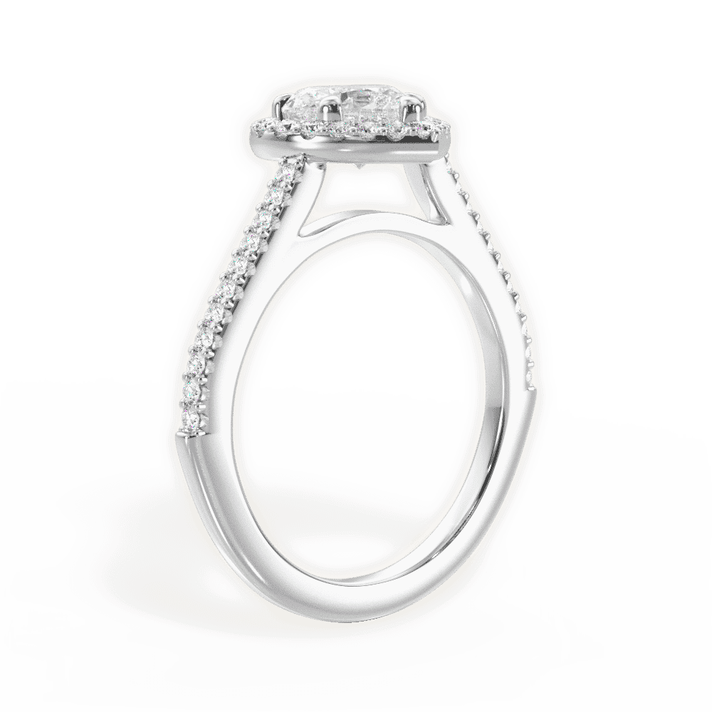 14kt White Gold/18kt White Gold/Platinum/heart/front