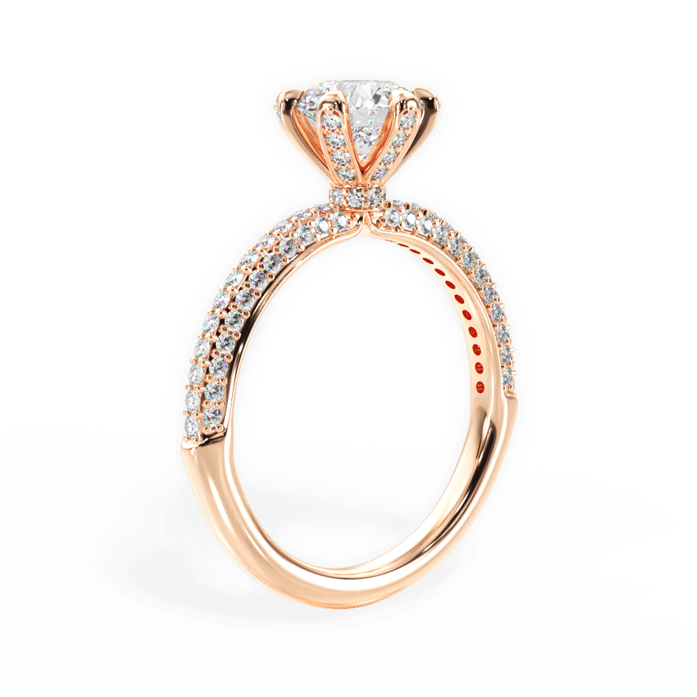 14kt Rose Gold/18kt Rose Gold/round/front