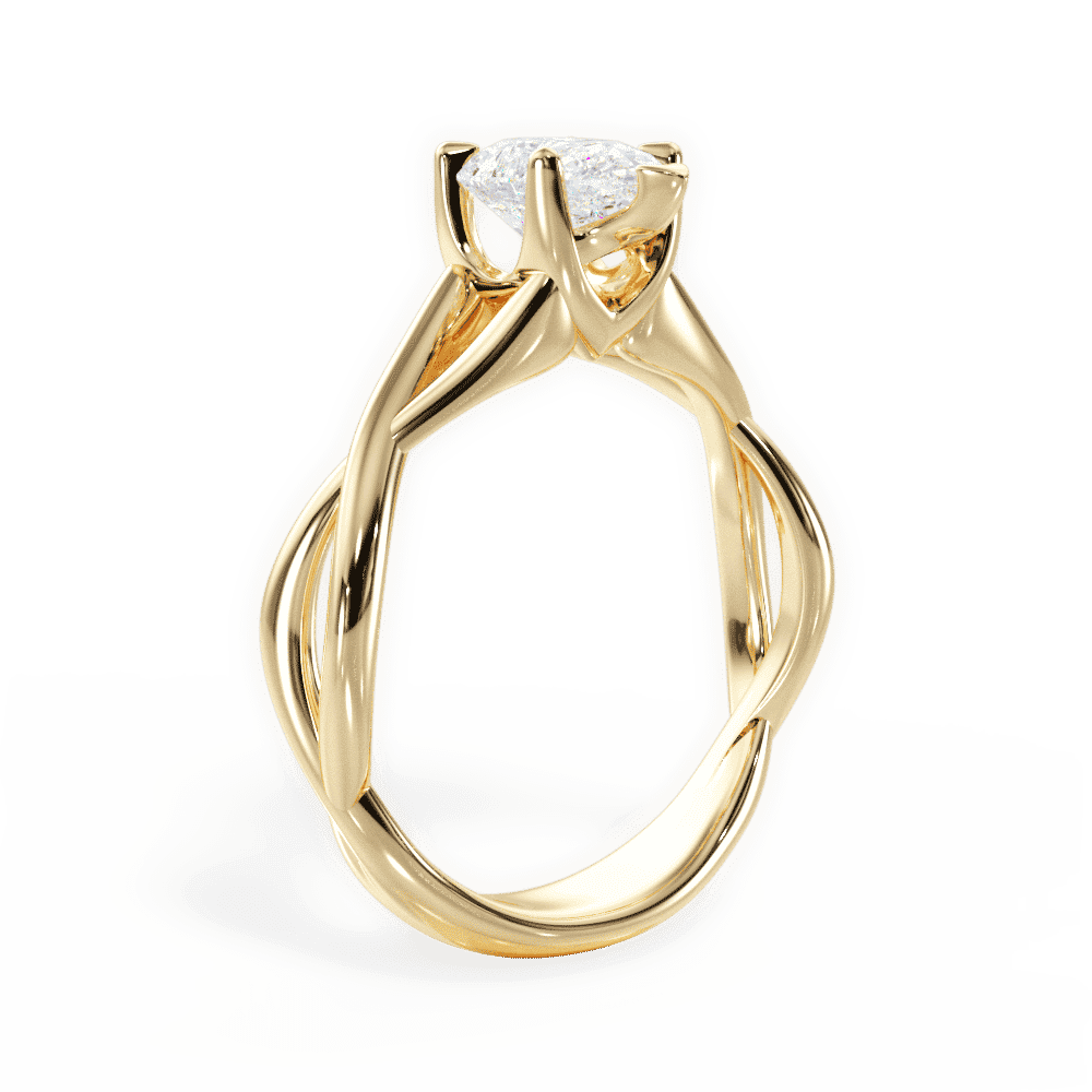 14kt Yellow Gold/18kt Yellow Gold/pear/front