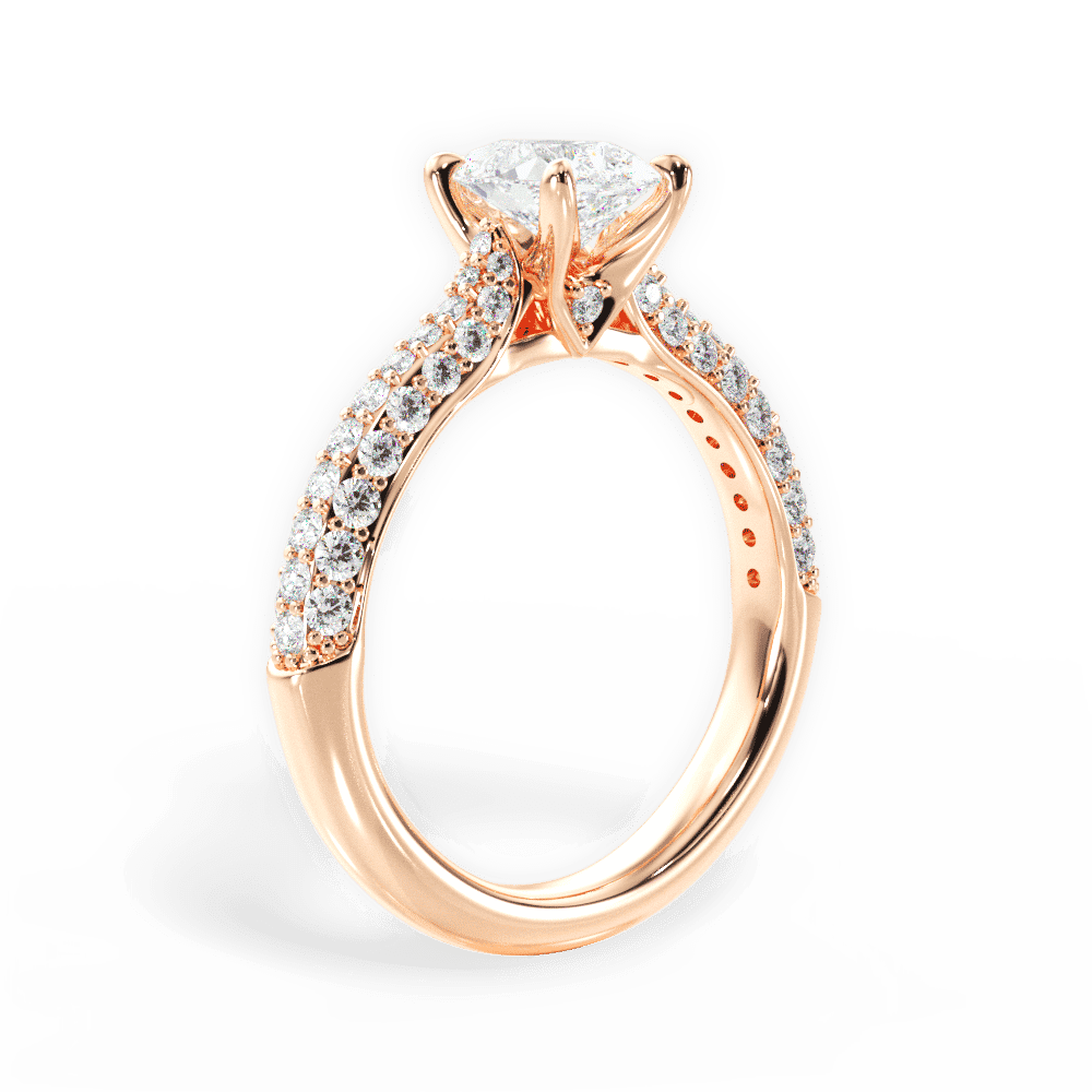 14kt Rose Gold/18kt Rose Gold/pear/front