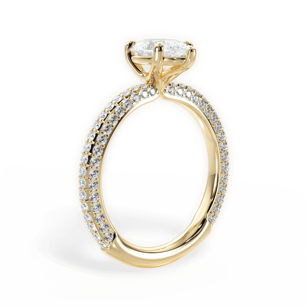 14kt Yellow Gold/18kt Yellow Gold/pear/front