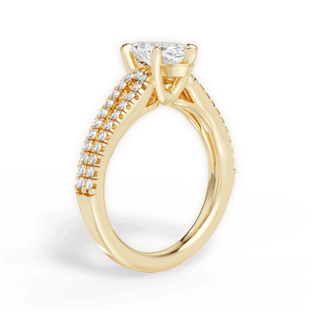 14kt Yellow Gold/18kt Yellow Gold/marquise/front