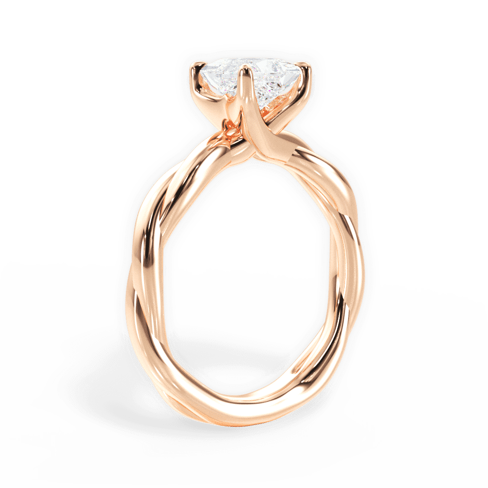 14kt Rose Gold/18kt Rose Gold/princess/front