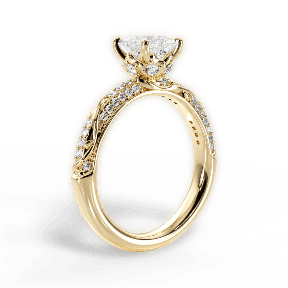 14kt Yellow Gold/18kt Yellow Gold/princess/front