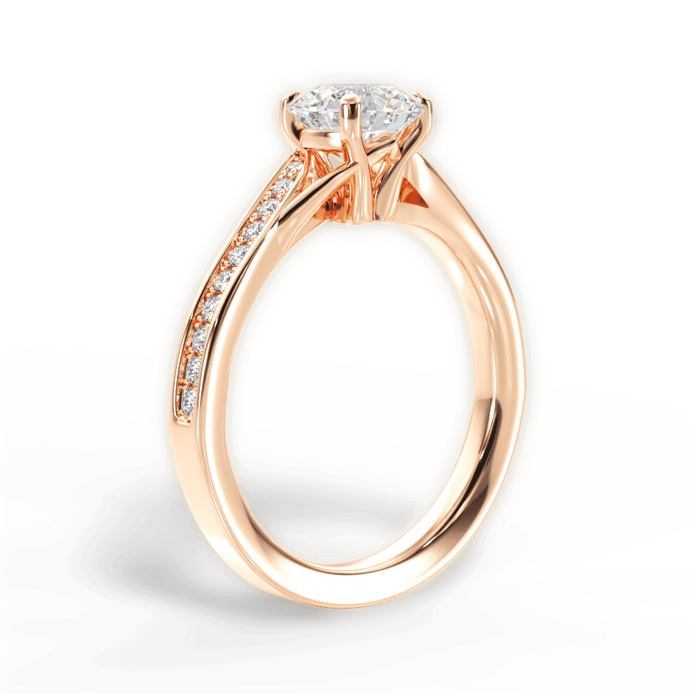 14kt Rose Gold/18kt Rose Gold/round/front