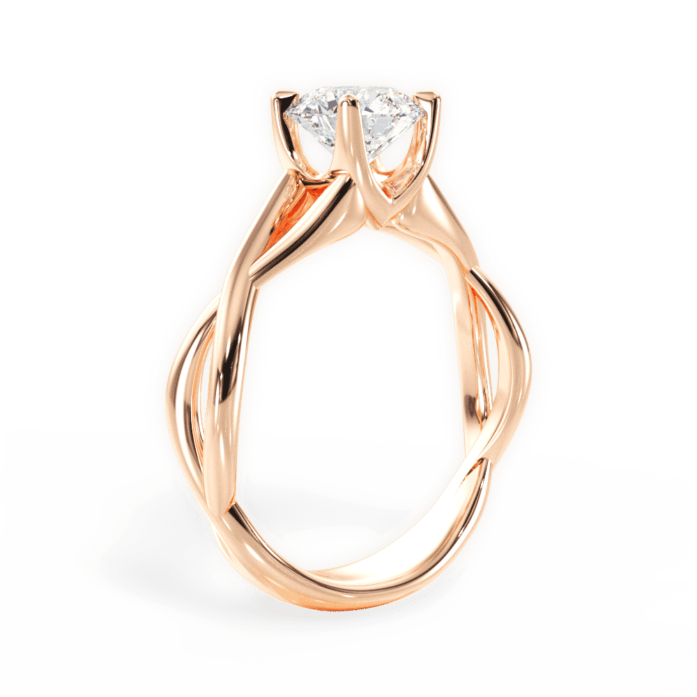 14kt Rose Gold/18kt Rose Gold/round/front