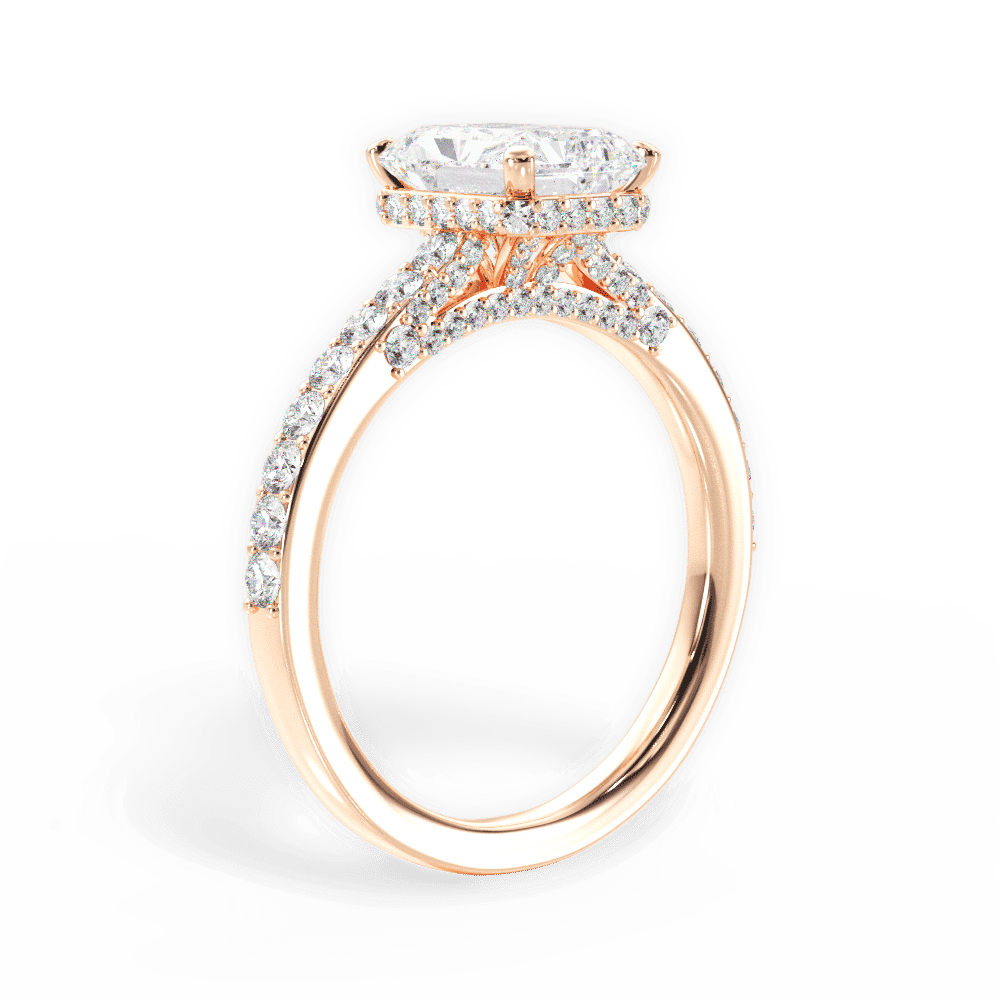 14kt Rose Gold/18kt Rose Gold/radiant/front