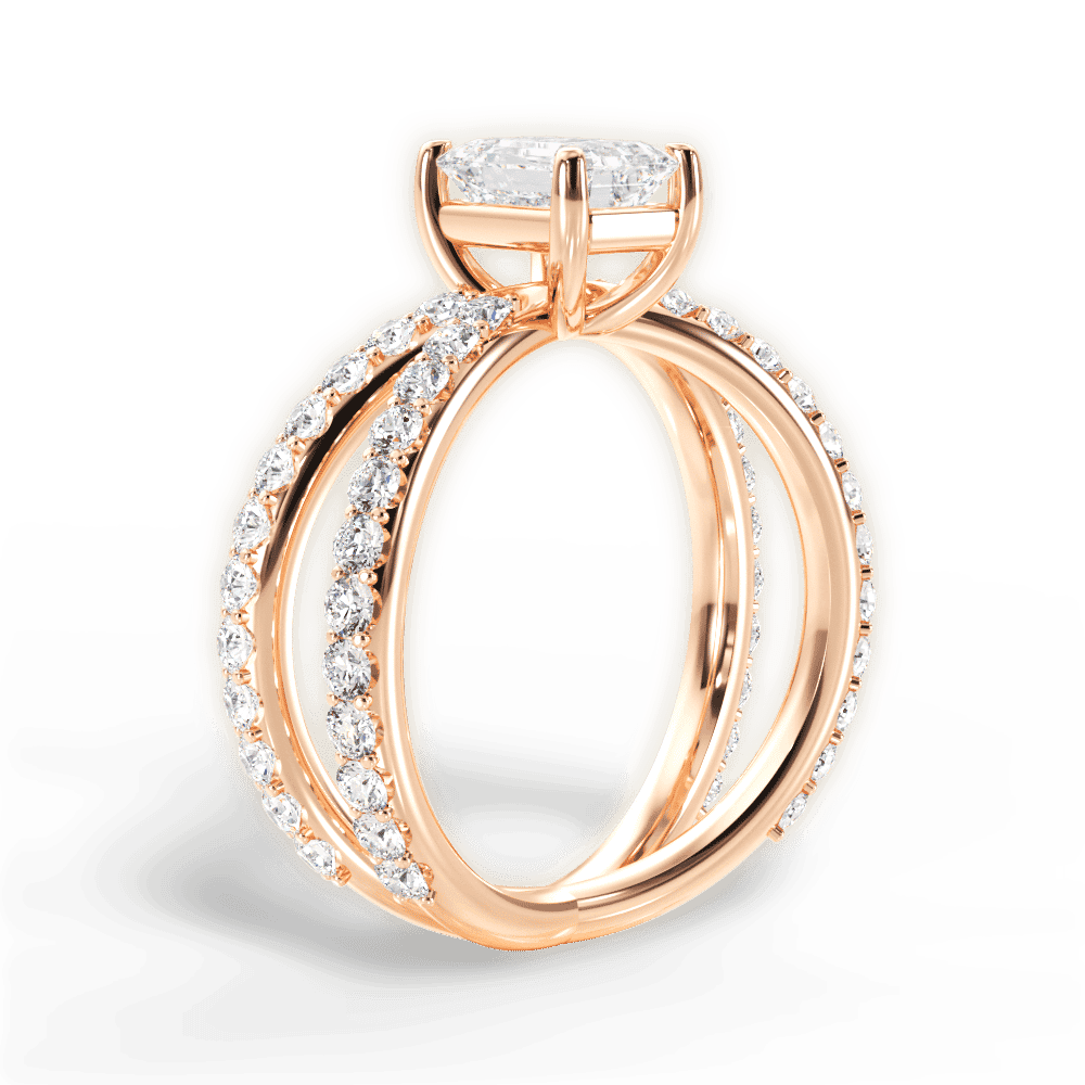 14kt Rose Gold/18kt Rose Gold/emerald/front