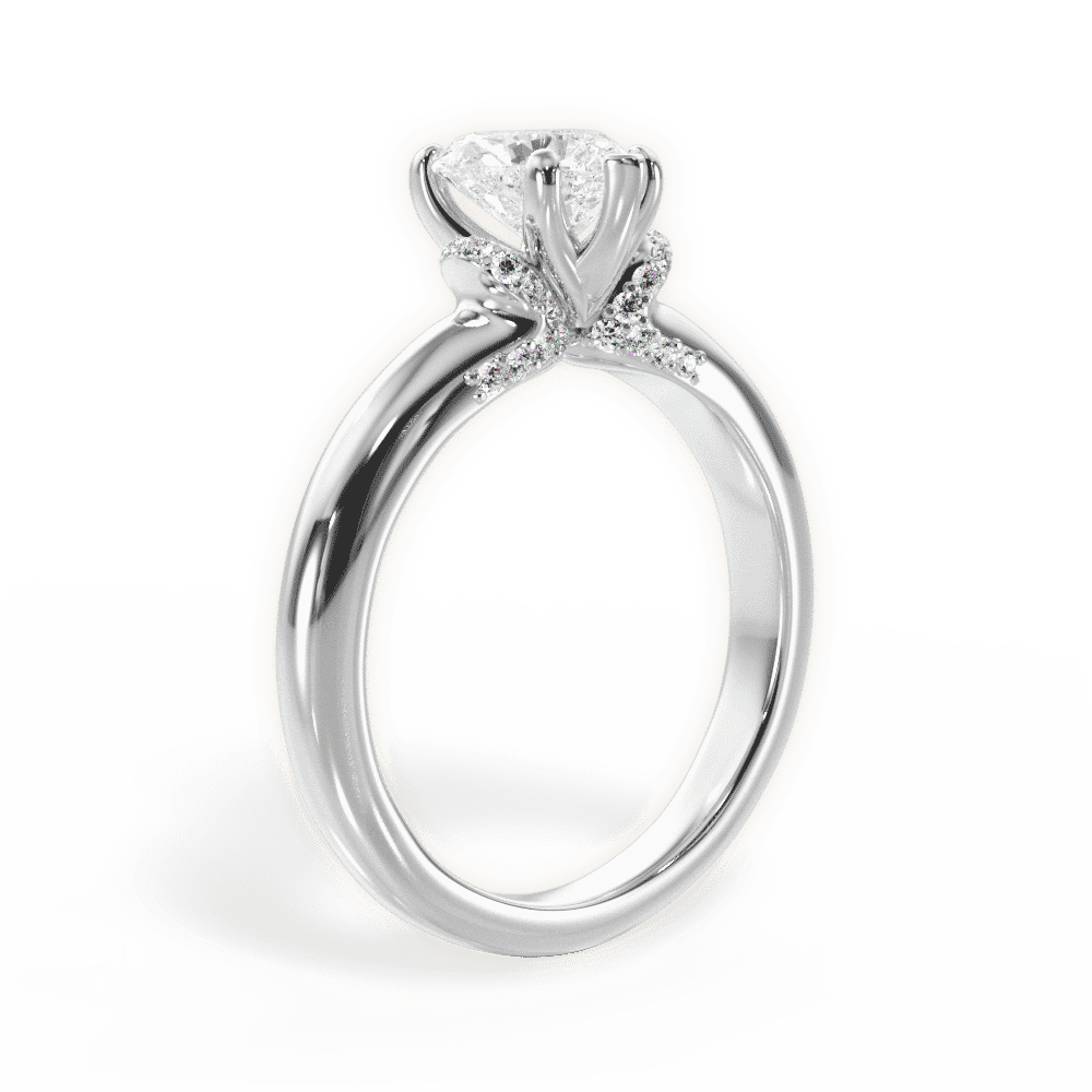 14kt White Gold/18kt White Gold/Platinum/heart/front