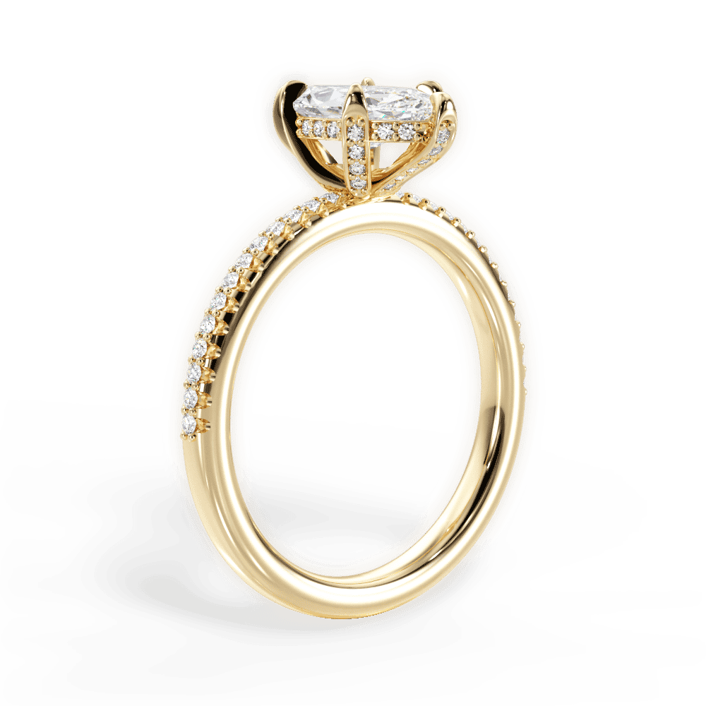 14kt Yellow Gold/18kt Yellow Gold/marquise/front