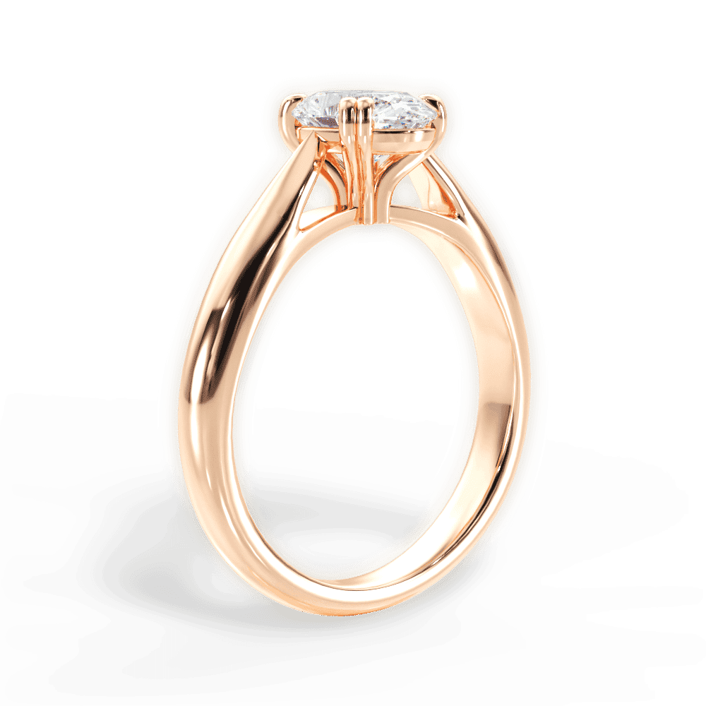 14kt Rose Gold/18kt Rose Gold/oval/front
