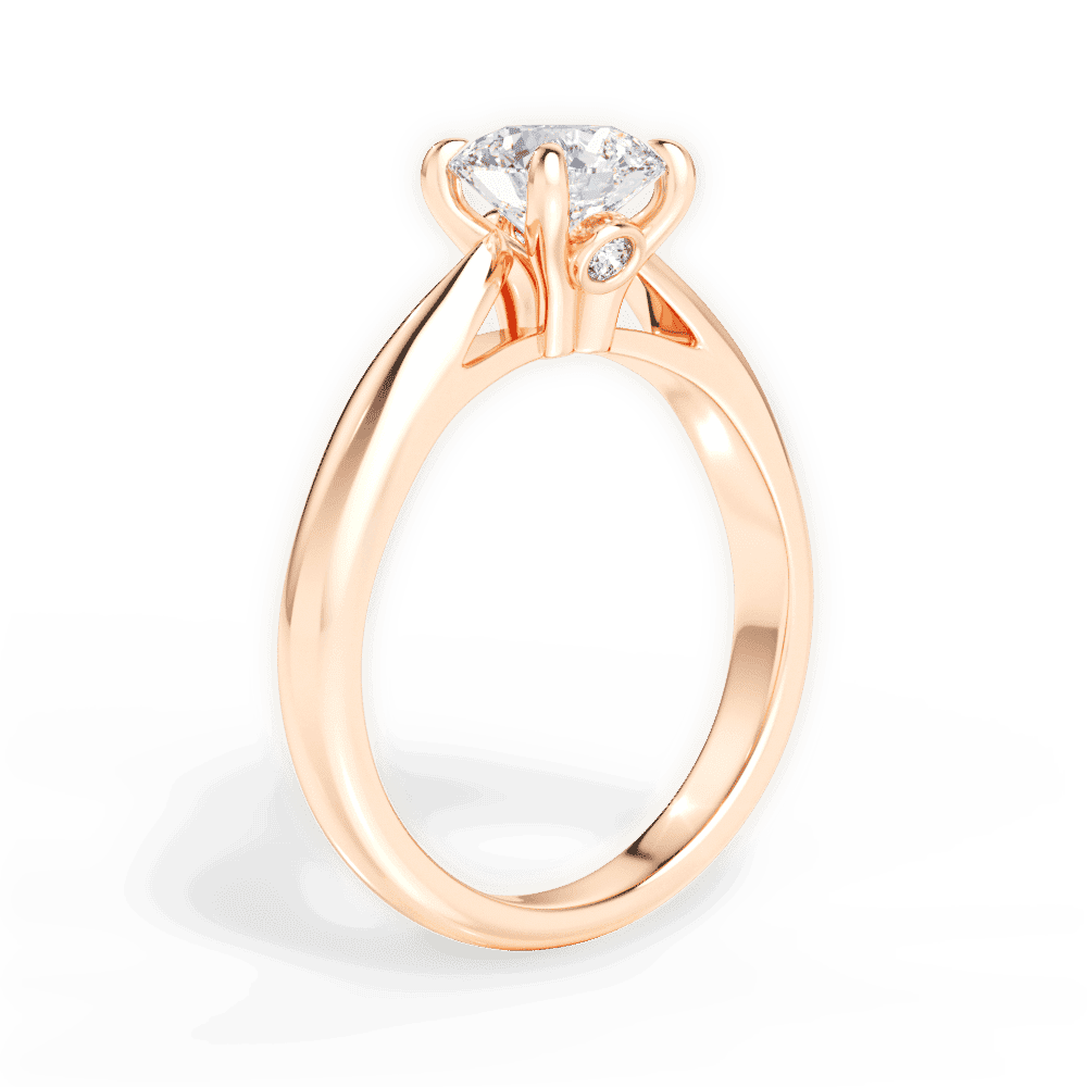 14kt Rose Gold/18kt Rose Gold/round/front