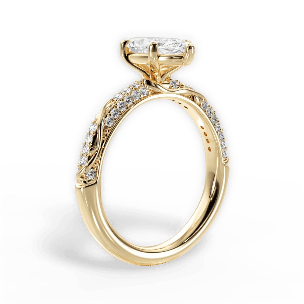14kt Yellow Gold/18kt Yellow Gold/marquise/front