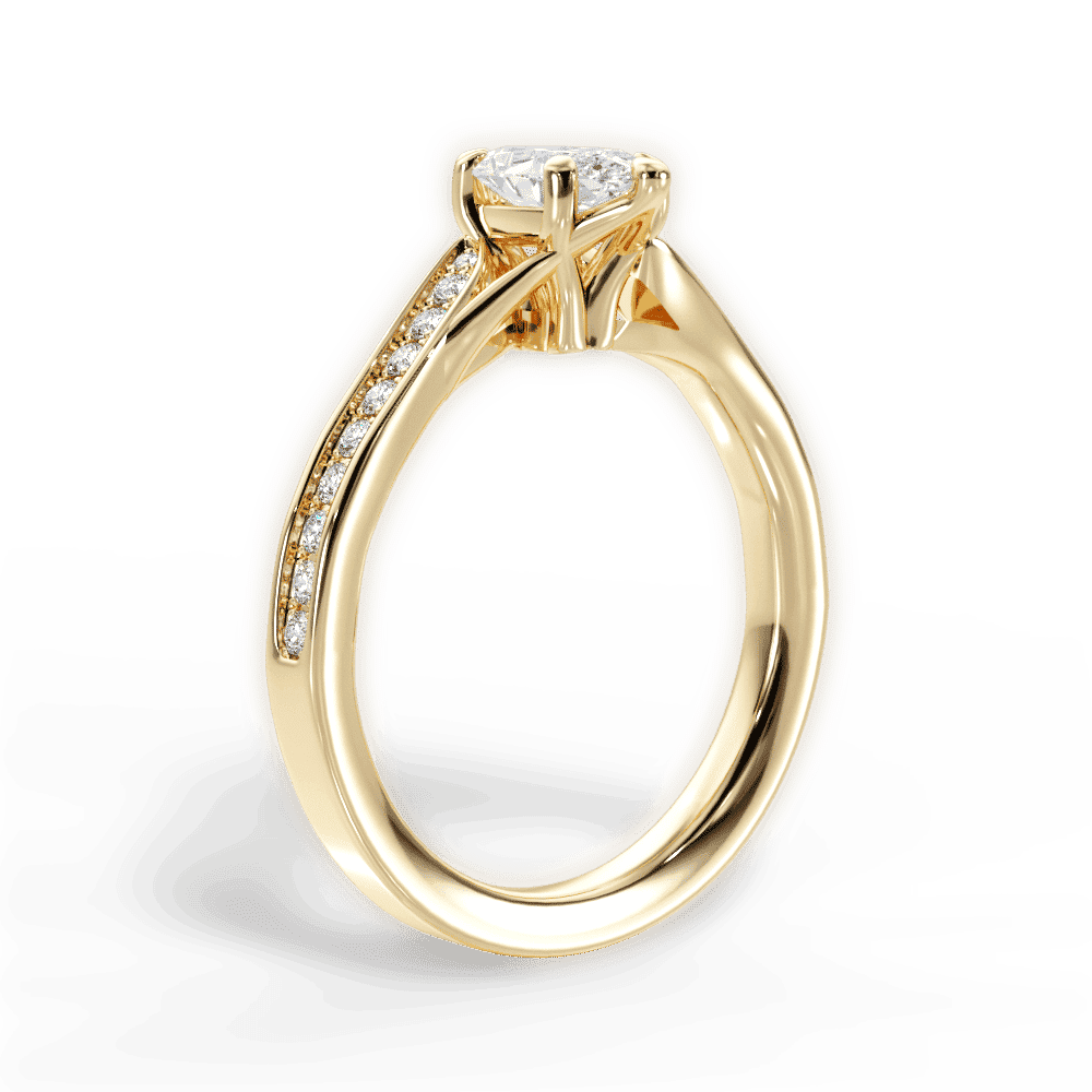 14kt Yellow Gold/18kt Yellow Gold/marquise/front