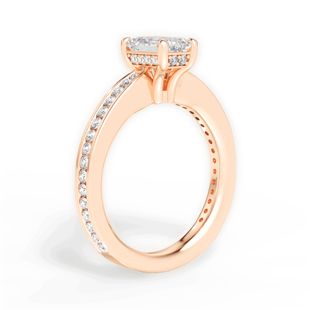 14kt Rose Gold/18kt Rose Gold/emerald/front