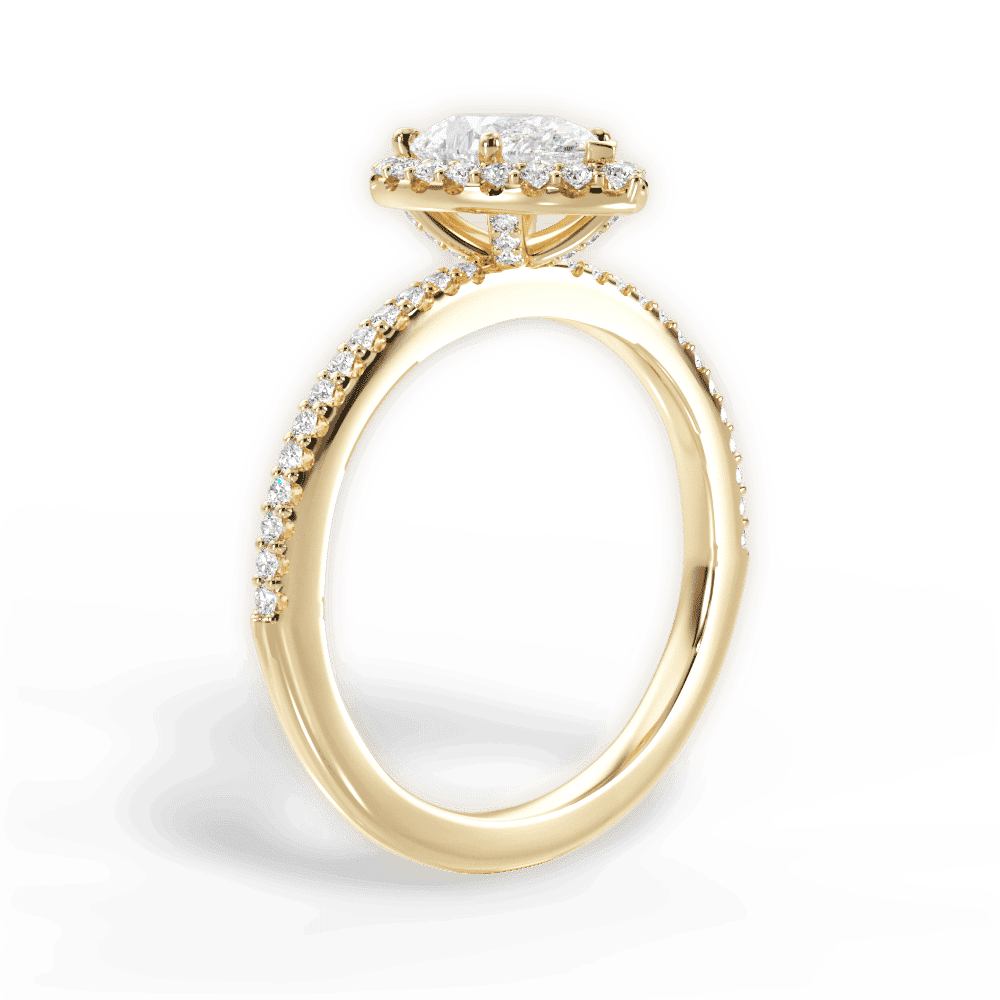 14kt Yellow Gold/18kt Yellow Gold/pear/front