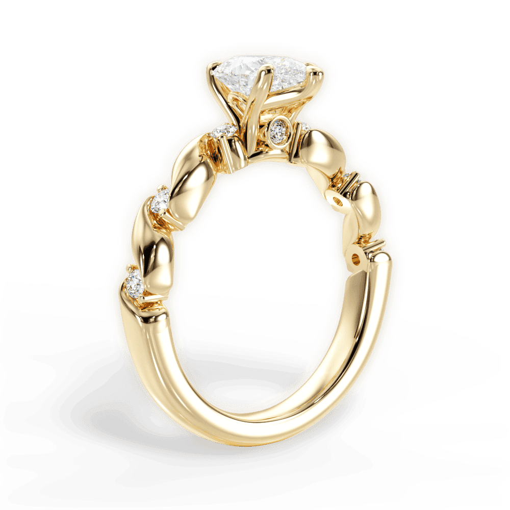 14kt Yellow Gold/18kt Yellow Gold/pear/front