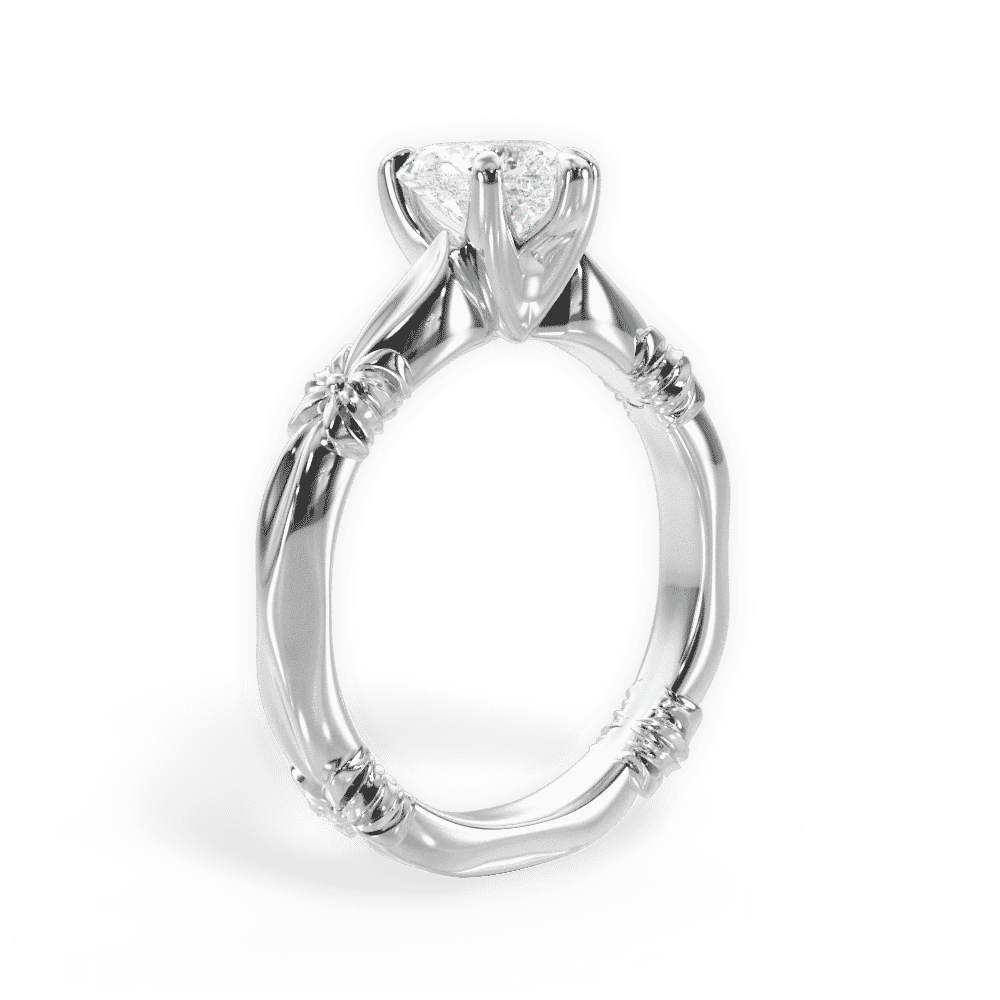 14kt White Gold/18kt White Gold/Platinum/heart/front