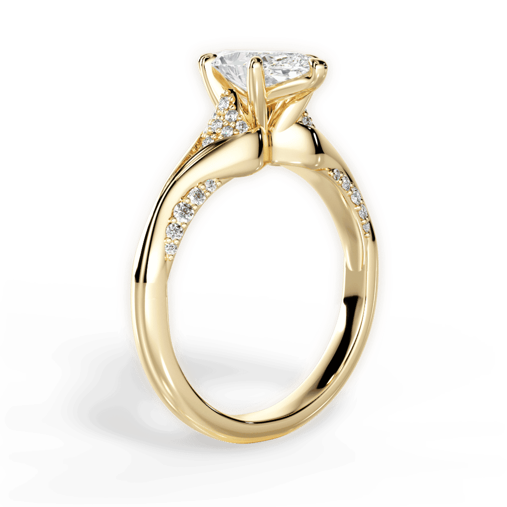 14kt Yellow Gold/18kt Yellow Gold/marquise/front