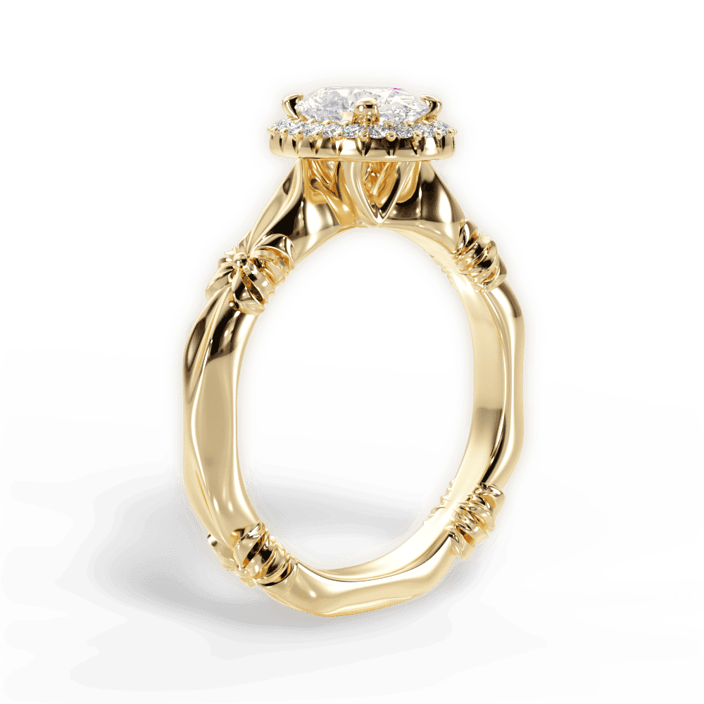 14kt Yellow Gold/18kt Yellow Gold/oval/front