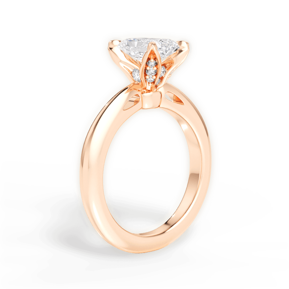 14kt Rose Gold/18kt Rose Gold/radiant/front