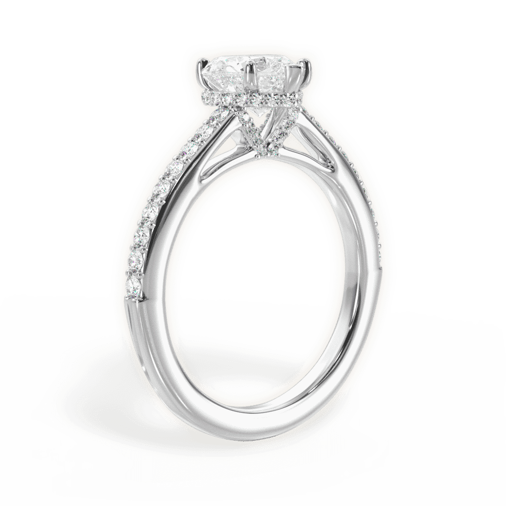14kt White Gold/18kt White Gold/Platinum/heart/front
