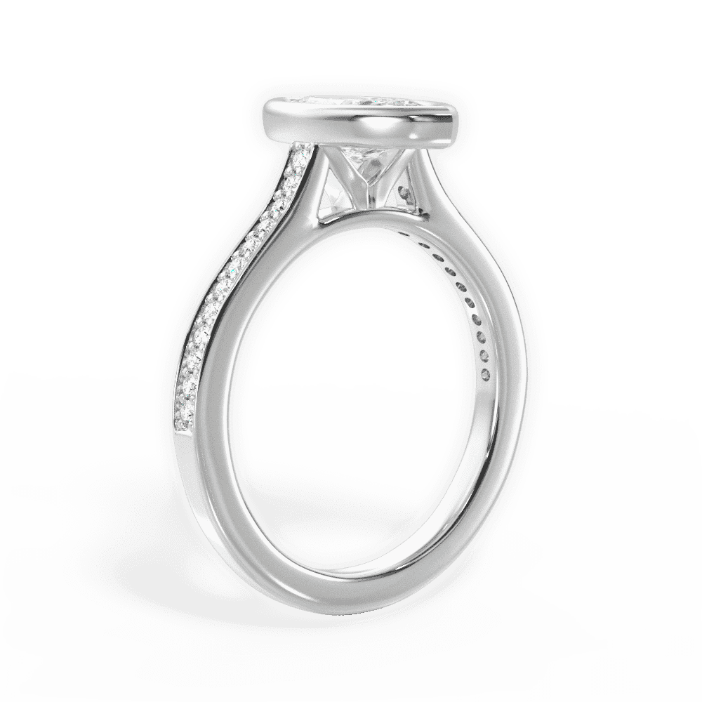 14kt White Gold/18kt White Gold/Platinum/marquise/front